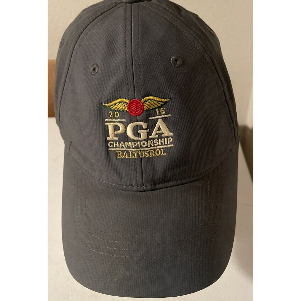Pga 2016 Championship Baltusrol Nike Golf Hat Adjustable Breathable Gray Golf